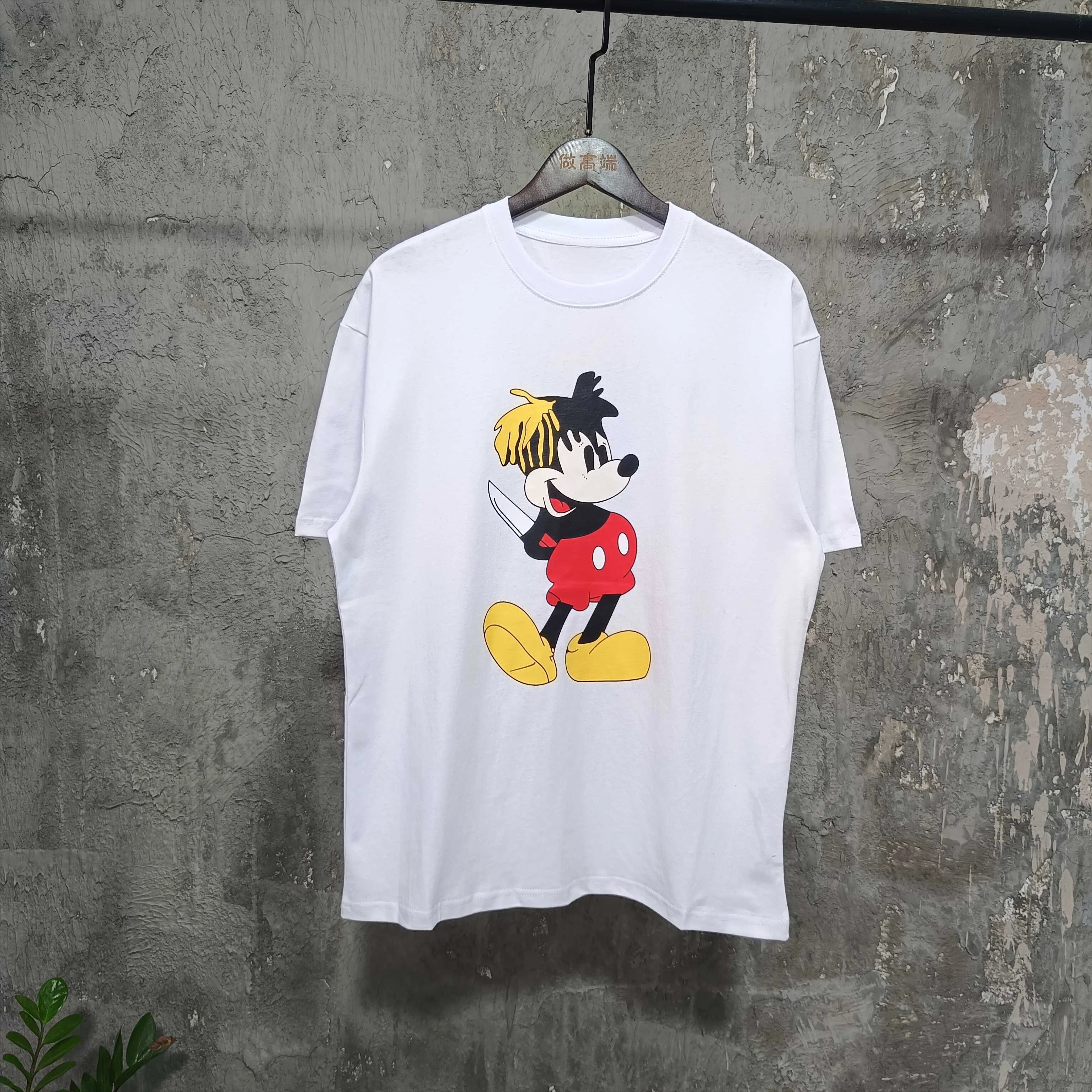 American Fashion Brand REVENGE New Mickey Print High Street Loose Men and Women Short-sleeved Casual Couple T-shirt Tee